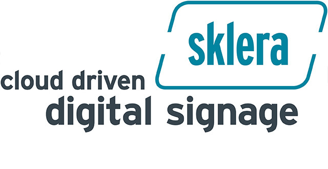 sklera TV, sklera GmbH, digital signage software, Germany, flexible data sources, HTML5 Design Tools, Flexible Content Planning, intuitive & Responsive, Rest API